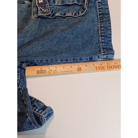 Southpole Vintage Denim Shorts Overalls Size Small Y2K Street Wear - Picture 10 of 12